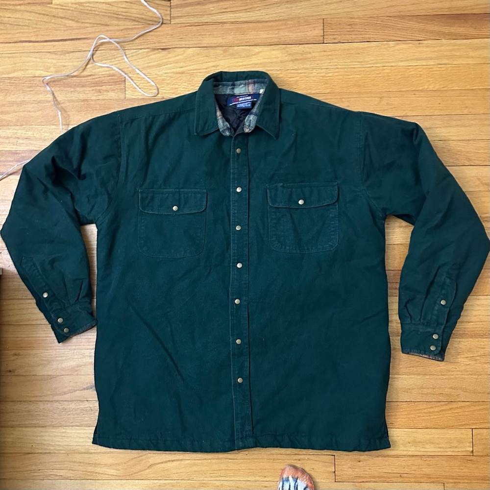 Men’s green button up jacket